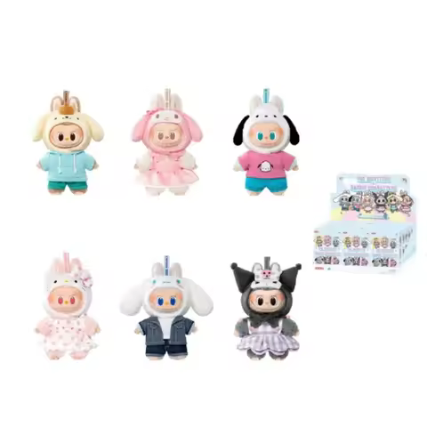 POP MART LABUBU THE MONSTERS SANRIO CHARACTERS Vinyl Plush Blind Box Lovely Cartoon Ornament