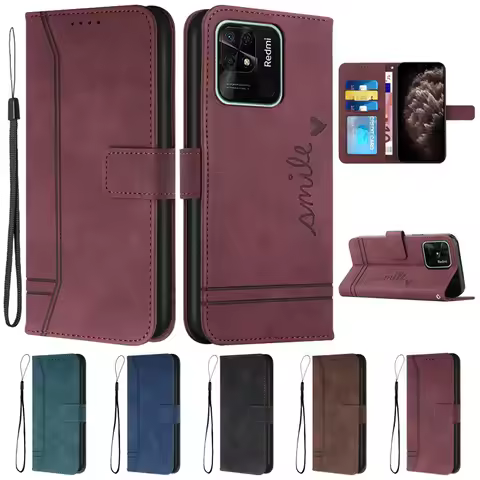 For Xiaomi Redmi 10C Case Redmi 10C Funda Retro Wallet Leather Flip Phone Case For Xiomi Xiaomi Redm
