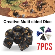 7Pcs/set Gift D4 D6 D8 D10 D12 D20 7-Die Game Dice Polyhedral Dice Table Game Dice