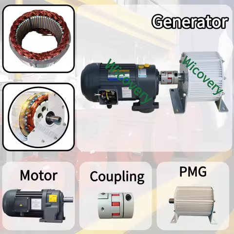 Low Noise Low RPM 50HZ 10KW-40KW 48V 96V 220V 380V 3Phase Motor Alternator Electric Permanent Magnet