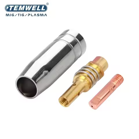 3Pcs Gas Nozzle Euro Style MIG Nozzle Welding Gun Tip Shield Cup for MB 14AK 15AK MIG Welding Torch 