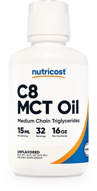 C8 MCT Oil 16oz - Keto, Paleo, Non-GMO