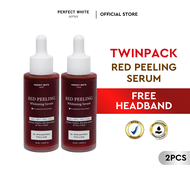 PERFECT WHITE [TWINPACK 2pcs Serum + Free Headband] Red Peeling Whitening Serum with AHA BHA PHA Koj