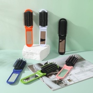 Foldable Comb Portable Makeup Mirror Comb Foldable Massage Mirror Comb Women's Bangs Comb Portable B