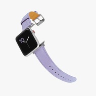 客製化禮物意大利真皮革錶帶Apple Watch 粉紫色