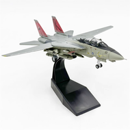 F-14 Tomcat โมเดลเครื่องบินรบแบบจำลองโลหะสำเร็จรูป 1/100 ของเล่นสำหรับผู้ใหญ่ รุ่น F14 ของเรือบรรทุก