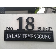 Modern House Number Plate 3D Box Design