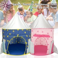 Rocket Ship Pop Up Kids Tent Foldable Space Themed Playhouse Tent Portable Pop Up Play Tent with Storage Bag  SHOPTKC2791