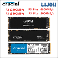LIJOU Original Crucial P5 Plus 500GB 1TB 2TB PCIe 4.0 3D NAND NVMe M.2 Gaming SSD Up to 6600MB/s 500G 1T 2T High Performance M.2 2280 TGHJY