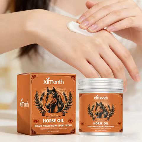 Horse Oil Hand Care Cream Nourish Rough Hands Repair Cracked Skin Relieve Hands Dryness Fast Absorb 