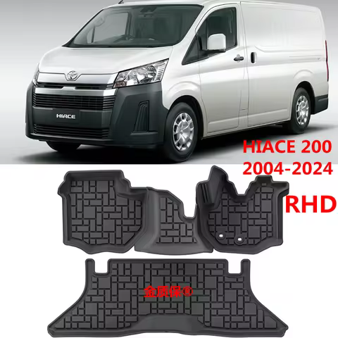 Use for RHD 2004-2024 TOYOTA HiAce 200 custom All-Weather car Floor Mat Fit For HiAce 200 custom wat