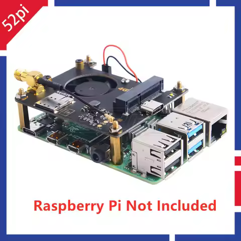 52Pi Raspberry Pi 3G 4G Hat USB Type-C Interface SMS MMS Mail TCP UDP FTP for Raspberry Pi 2B/3B/3B+