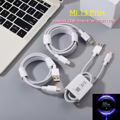 For Xiaomi 120W 67W 33W Charger Cable USB Type C 6A For Mi 15 14 13 12 Pro 11T Pro Redmi Note 14 13