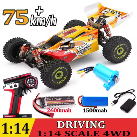 WLtoys 144016 144001 144010 4WD RC Car 2.4G 35/60/75KM/H High Speed Racing Car Off-Road Drift Remote