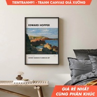Wall painting, Edward Hopper Poster, Vintage Poster, Sea at Ogunquit - 1914, Whitney Museum of Ameri
