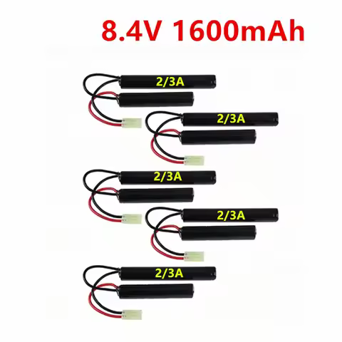 8.4V Airsoft Battery 2/3A 1600mAh 8.4V NIMH Butterfly Battery for H VFC HK416 CQB Rifle Guns AK AEG'