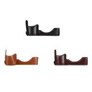 PU Leather Camera Half Body Cover Case For Sony ILCE-9 A9 A7M3 A7III Camera