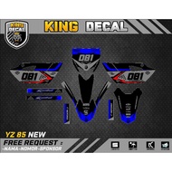 DECAL YZ NEW 85 DECAL YZ STRIPING YZ STICKER YZ NEW 85 25