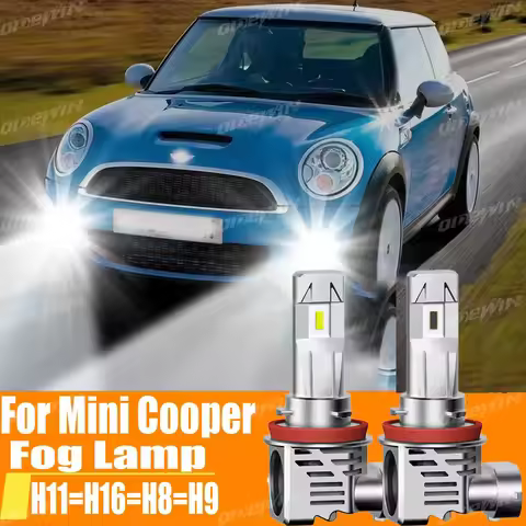 2x H11 H8 H16 H9 Led Fog Lights Canbus Car Bulb Driving Running Lamp 12v 55w For Mini Cooper R56 R50