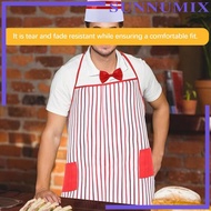 [Sunnimix] with Two Pockets Cooking Baking Apron Striped Apron Fashion Stain Resistant 1950S Waiter 