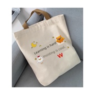 tote bag student tote bag women Female Student Tote Bag Large-Capacity Tonic Canvas Bag