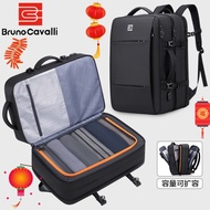 Bruno Cavalli Laptop Backpack Men Square Expandable Waterproof Large Capacity Travel Bag