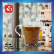 FC1 Transparent Big Mug Cup 450ml (15Oz) / Plastik Cawan Tahan Panas