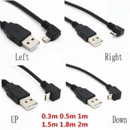 Up & Down & Left & Right Angled 90 Degree USB Micro USB Male to USB male Data Charge connector Cable