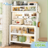 CH2 SSL Kitchen Cabinet Storage Cabinet Hole Board, Shelf, Side Multi-functional Electrical Appliances, Floor Microwave Oven, JP