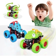 LODBY Dinosaur Toys for 2 3 4 5 Year Old Boys - Monster Truck Toys for Toddlers Boys Ages 2-4-6 - Pu