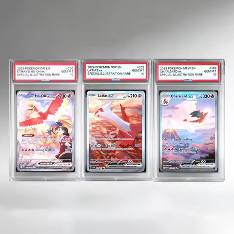 DIY PTCG English Anime Card Game Card LATIAS CHARIZARD ETHANS Rating Card Classic Anime Game Card Co