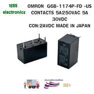 Best New 0MR0N G6B-1174P-FD -US CONTACTS 5A250VAC 5A 30VDC CON:2AVDC MADE IN JAPAN