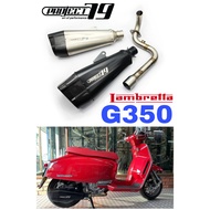 Project79 Exhaust LAMBRETTA G350 Ekzos Full System Tabung Long Muffler Stainless Steel 350G Silver B