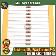 X10 Resistor 1K8 1.8K 1/4W 5% Carbon Copper LegOriginal