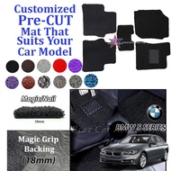 BMW 5 Series 18MM Customized PRE CUT PVC Coil Floor Mat Anti Slip Carpet