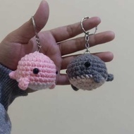 GANTUNGAN Baby Whale Crochet Keychain - Whale Crochet Keychain