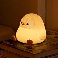 Dovewill Penguin Night Light Bedside Lamp 2 Level Dimmable Lightweight 20 Minute Timer Soft Tabletop