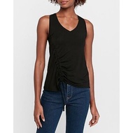 Express RUCHED ASYMETRIC TIE V NECK TANK ET 21
