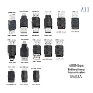 All USB2 0 Adapter Micro Mini Male Female Converter Connector USB Changer Adapter