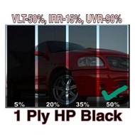 KOREA 1Ply 1 mil HP 50% Black, Car, Window tinted film, 1Roll (5ft x100ft)500sqft