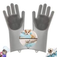 Massage Hair Remove Dog Glove Anti-Bite Anti-Scratch Silicone Pet Grooming Brush For For Shedding Pe