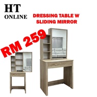 HT ONLINE Dressing Table with Mirror / Meja Solek / Vanity Table / Cosmestic Table / Meja Makeup