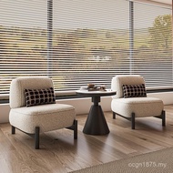 Nordic Single Sofa Silent Style B & B Hotel Lamb Fleece Lazy Sofa Commercial Office Negotiation One 