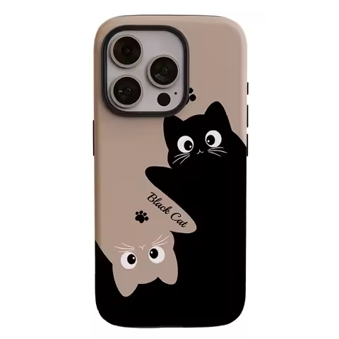 Case For Vivo X300 X200 X100 X60 X50 X70 X80 X90 Pro S12 S15 S16 S17 S18 S19 S20 S30 Funny Black Cat