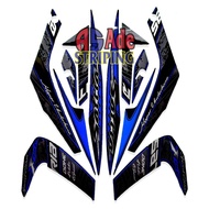 STIKER STRIPING LIS BODY MOTOR SUZUKI SATRIA FU F150 2012 SE BIRU STANDAR FULL SET