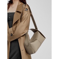 Leather eaves bag new large-capacity commuter OL small bag shoulder slung hobo bag girl