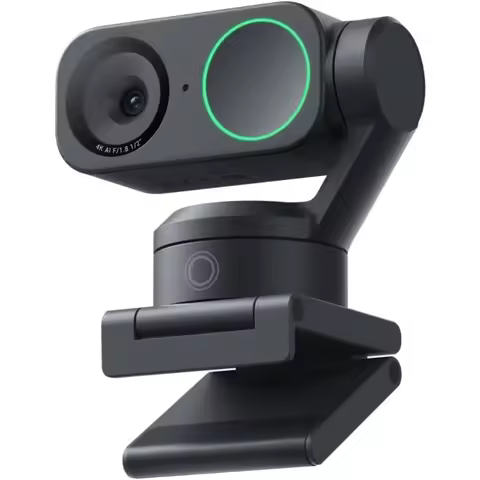 PTZ 4K Webcam for PC Mac with AI Tracking HDR Noise Canceling Mic Gesture Control for Streaming Vide