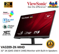 ViewSonic VA3209-2K-MHD 31.5” 2K QHD 75Hz IPS LED Backlit Adaptive Sync Monitor ( Speakers, HDMI, VG