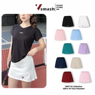 Vsmash Sportwear Badminton Skirt “SKRT 01” – Short A-Line Sports Skirt, 2-Layer Lining, Premium 4-Wa