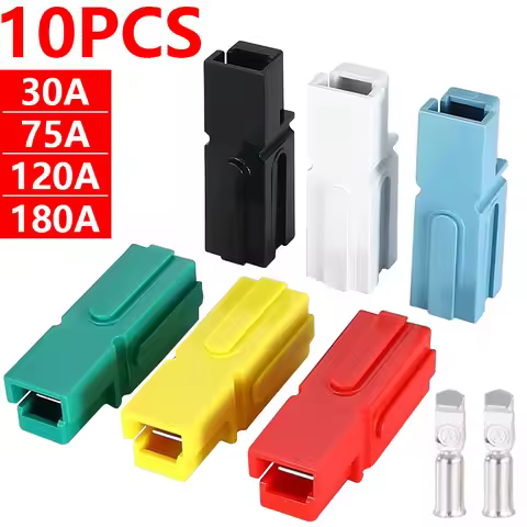 10Pcs Anderson Plug 30A/75A/120A/180A Anderson Connector Single Pole Plug Electric Battery Forklift